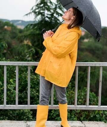 Psychological Shoes, Overcoat, Umbrella.